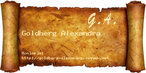 Goldberg Alexandra névjegykártya